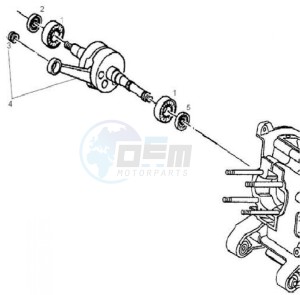 ATLANTIS BULLET - 50 cc VTHAL4AE2 2T AC drawing Crankshaft (Positions)