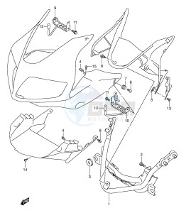 SV650S (E2) drawing COWLING INSTALLATION PARTS (WITH COWLING)