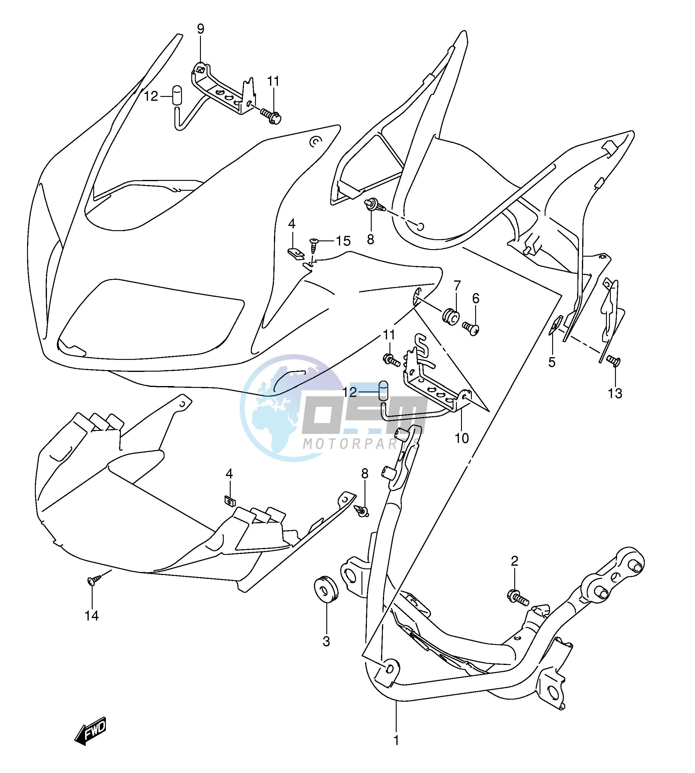 COWLING INSTALLATION PARTS (WITH COWLING)