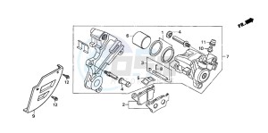 NX500 DOMINATOR drawing REAR BRAKE CALIPER