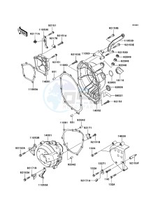 NINJA ZX-6R ZX636-C1H FR GB XX (EU ME A(FRICA) drawing Engine Cover(s)