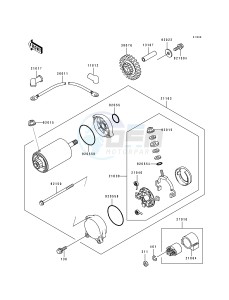 ZR 1100 A [ZR1100 ZEPHYR] (A1-A4) drawing STARTER MOTOR