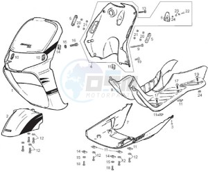 ATLANTIS BULLET - 50 cc VTHAL4AE2 2T AC drawing Front body (Positions)