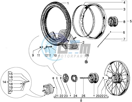 Front wheel (25 Kmh version)