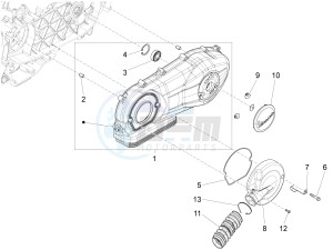 S 125 4T 3V ie drawing Crankcase cover and cooling