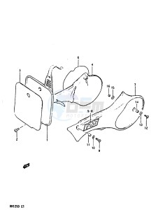 RM125 1983 drawing FRAME COVER