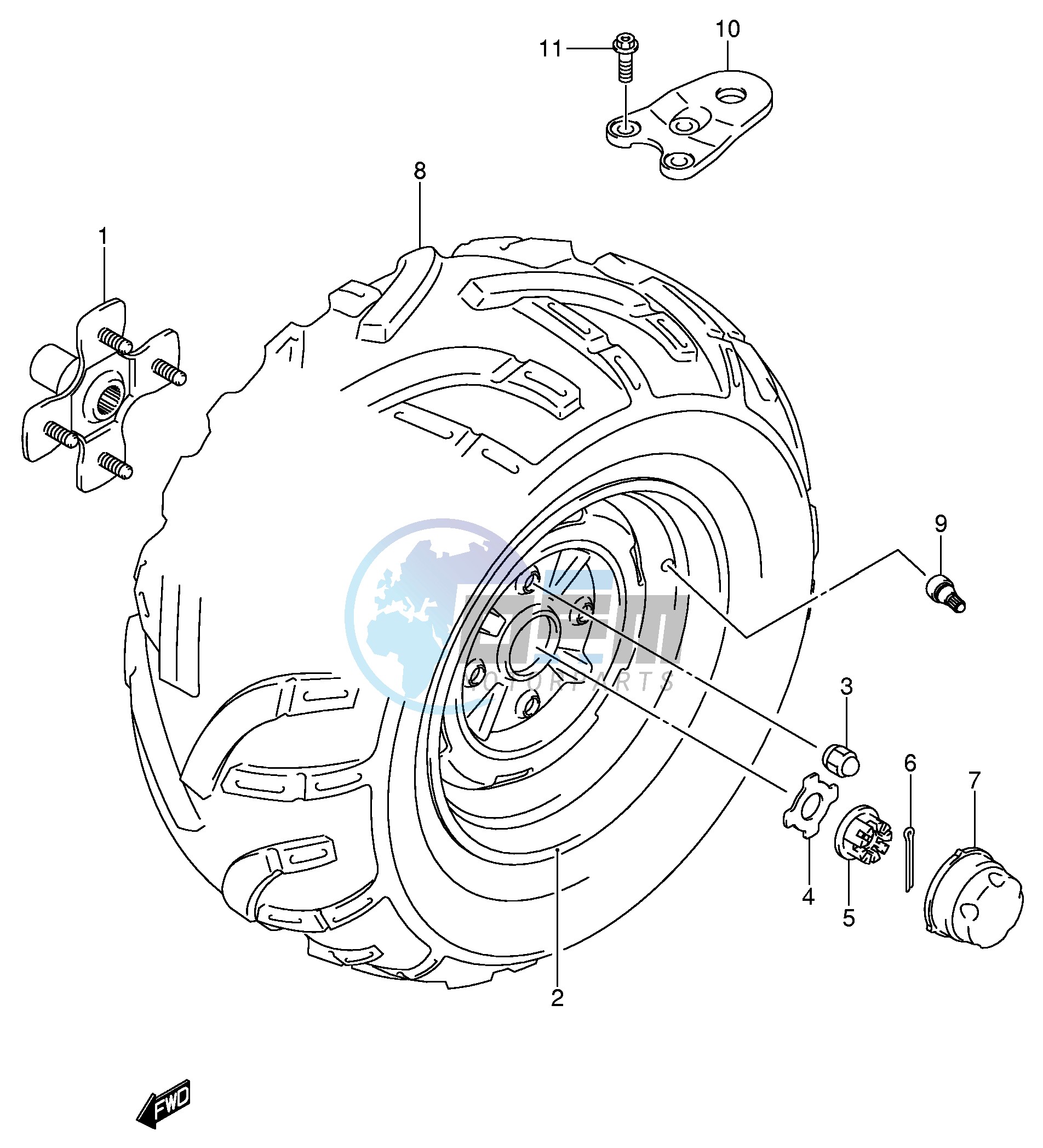 LEFT REAR WHEEL