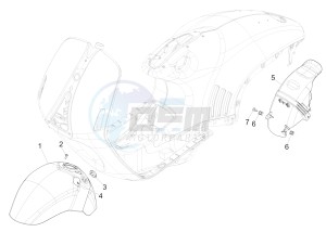 946 ARMANI 125 4T 3V ABS E3 (EMEA, APAC) drawing Wheel housing - Mudguard