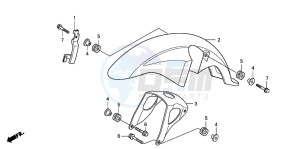 CBF150SH drawing FRONT FENDER