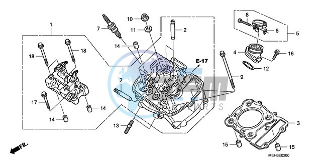 FRONT CYLINDER HEAD