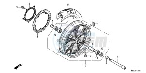 NC750XDE NC750XD Europe Direct - (ED) drawing FRONT WHEEL