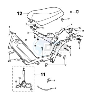 FOX LN BN drawing FRAME AND SADDLE