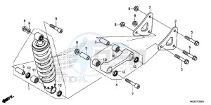 CB500FAF CB500F UK - (E) drawing REAR CUSHION