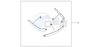 GL18009 France - (F / AB CMF NAV) drawing CHROME TRUNK MOUL