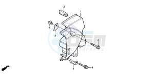 CM125C drawing LEFT REAR CRANKCASE COVER