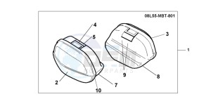 XL1000V VARADERO drawing SADDLE BAG SET