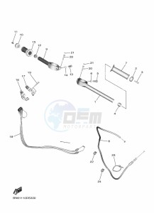 YZF600 YZF-R6 RaceBASE (BN6P) drawing STEERING HANDLE & CABLE