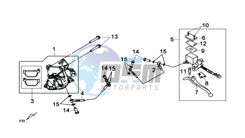 REAR BRAKE CALIPER /  BRAKE LEVER