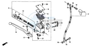 GL1500A GOLDWING ASPENCADE drawing FR. BRAKE MASTER CYLINDER