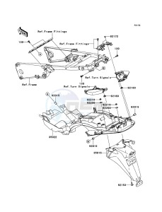 ZZR1400 ZX1400A6F FR GB XX (EU ME A(FRICA) drawing Rear Fender(s)