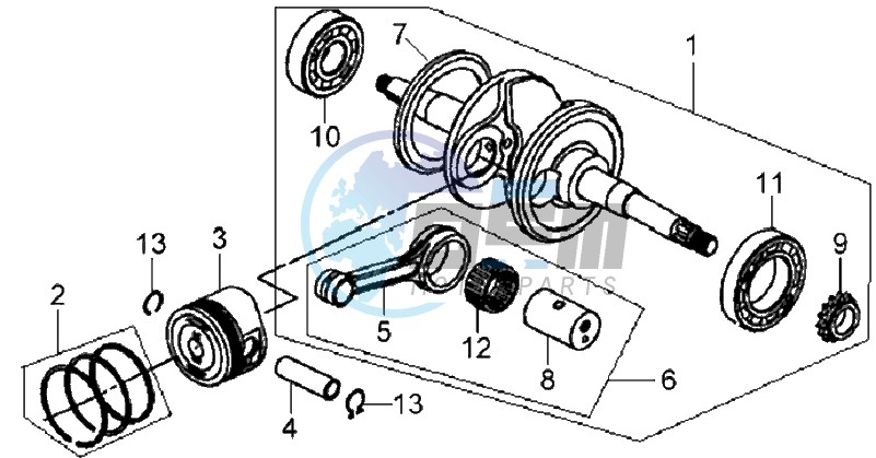 CRANKSHAFT / PISTON / PISTON RING