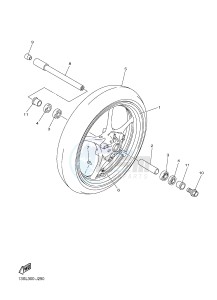 YZF-R6 600 R6 (2CXA) drawing FRONT WHEEL