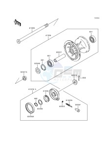 KDX 200 E [KDX200] (E4-E6)) [KDX200] drawing FRONT HUB-- KDX200-E5_E6- -