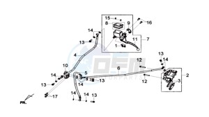 GTS 125I L6 drawing REAR BRAKE CALIPER /  BRAKE LEVER