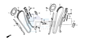 NT650V drawing CAM CHAIN/TENSIONER