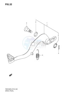 RMX450 drawing BRAKE PEDAL