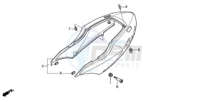 CBR600FS drawing REAR COWL (CBR600F/F44)