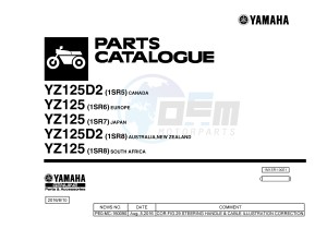 YZ125 (1SR8 1SR8) drawing .1-Front-Page