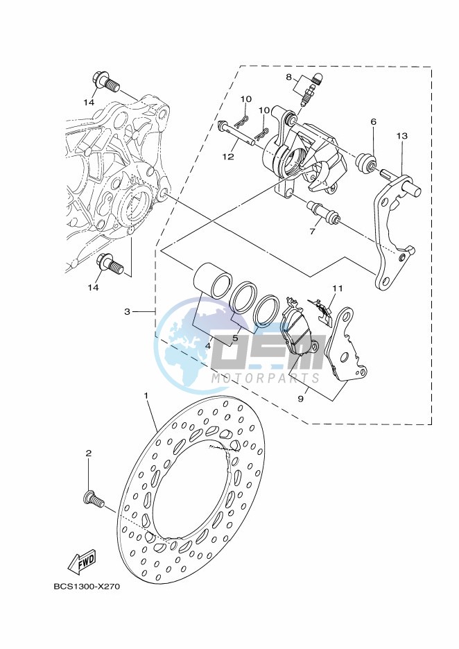 REAR BRAKE CALIPER