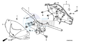 SH300AR9 UK - (E / ABS MKH SPC) drawing HANDLE PIPE/HANDLE COVER