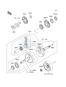 KLF250 KLF250A6F EU GB drawing Crankshaft