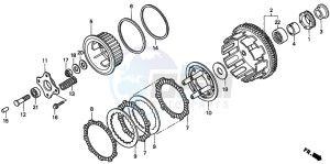 CB600F2 CB600S drawing CLUTCH