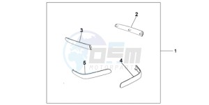 GL18009 BR / AB - (BR / AB) drawing CHROME SADDLEBAG