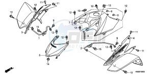 TRX250XC drawing FRONT FENDER