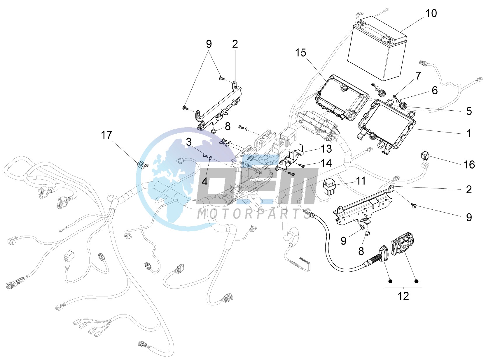 Rear electrical system