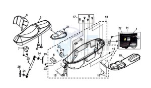 GTS 250 EVO drawing BUDDYSEAT - HELMET BOX