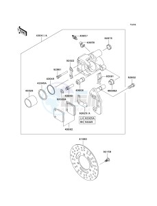 KVF 400 A [PRAIRIE 400 4X4] (A2) [PRAIRIE 400 4X4] drawing FRONT BRAKE