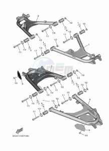 YXE850ENS YXE85WPSK (B8K1) drawing REAR ARM