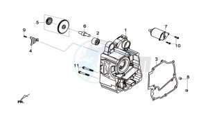 HD 2 125 drawing CRANKCASE RIGHT / START MOTOR