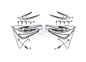 XS125-K drawing COWLING L / R