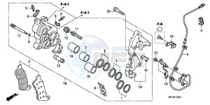 CB600FA3A UK - (E / ABS MKH ST) drawing R. FRONT BRAKE CALIPER (CB600FA/FA3)