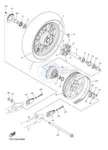 XVS950CR XV950R XV950 R-SPEC (B33A) drawing REAR WHEEL