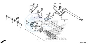 VT750C2SE Shadow - VT750C2S-E UK - (E) drawing GEAR SHIFT DRUM