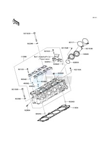 KRF 750 F [TERYX 750 4X4 NRA OUTDOORS] (F8F) C8FA drawing CYLINDER HEAD