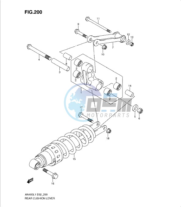 REAR CUSHION LEVER