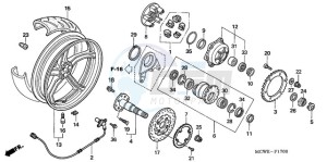 VFR800A9 Ireland - (EK / ABS MME TWO) drawing REAR WHEEL